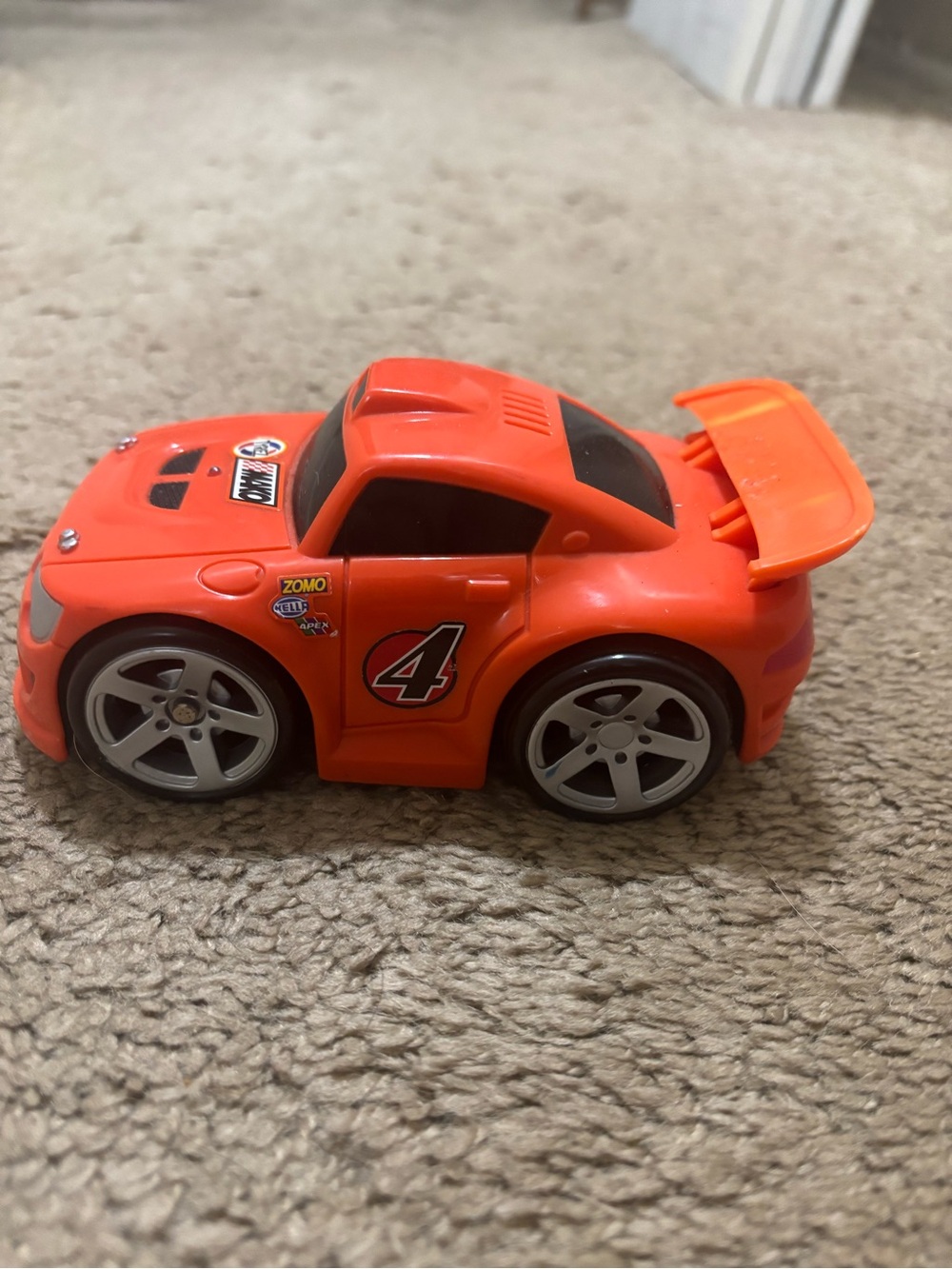 Kids Orange Race Car Toy - Brand Unknown - Picture 3 of 6